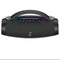 Itel BoxParty speaker with sound wave graphics on a dark background