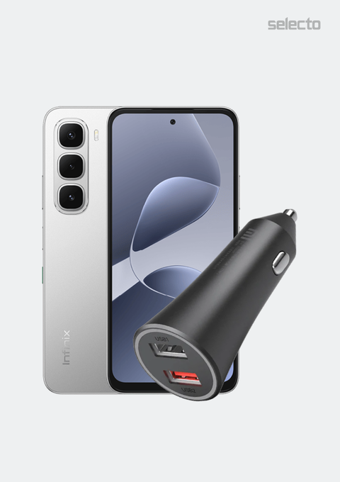 Infinix Hot 60 Pro X6885 8+128GB with Mi 37W Dual Port Car Charger - Selecto