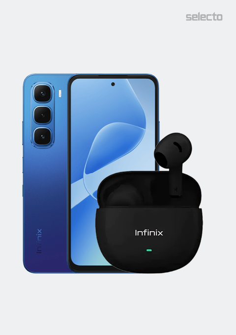 Infinix Hot 60i X6728B 6+128GB With Infinix Buds Xe33 - Selecto