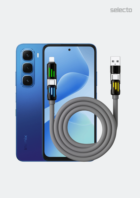 Infinix Hot 60i X6728B 6+128GB with Infinix Cable Xdx15 4 in 1 240W PD