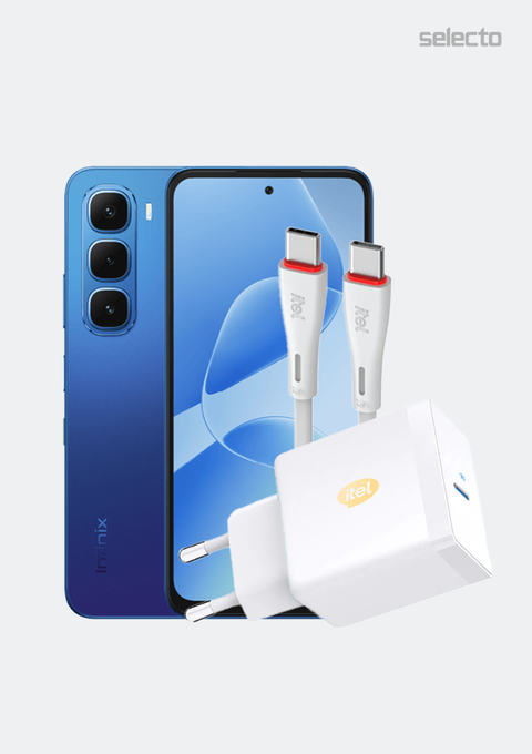 Infinix Hot 60i X6728B 6+128GB with Itel Charger ICW 204 EC