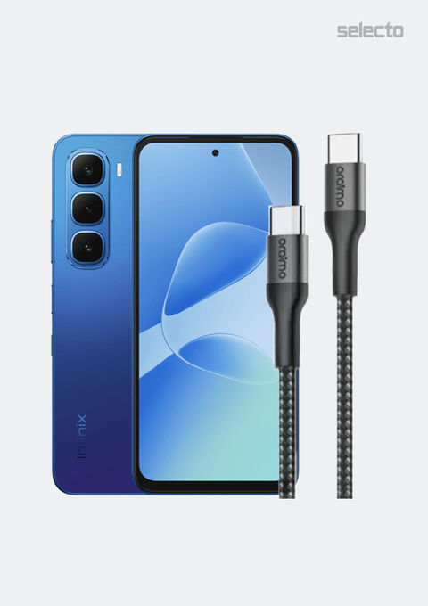 Infinix Hot 60i X6728B 6+128GB with Oraimo OCD-173CC 5A 3M Cable