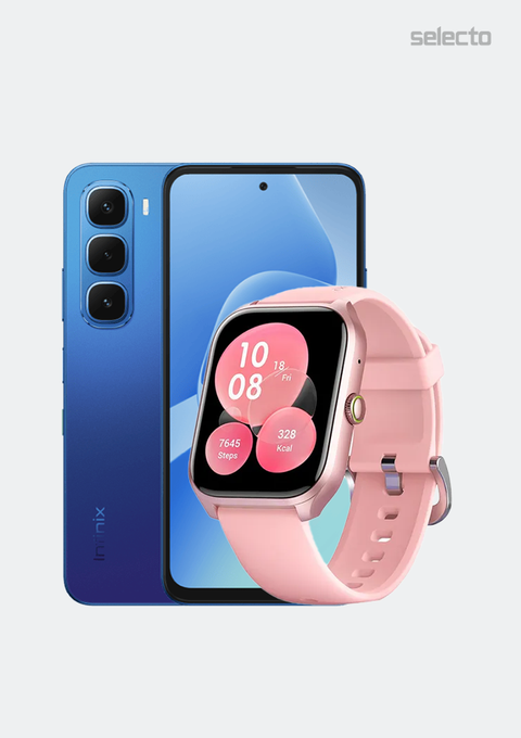 Infinix Hot 60i X6728B 6+128GB With Oraimo OSW-804 Watch 5 Lite