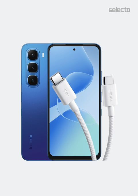 Infinix Hot 60i X6728B 6+128GB with MI Xiaomi 3A Braided USB-C to USB-C Cable (1M)