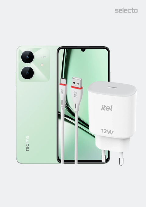 Realme Note 60X 4+128GB with Itel Charger ICW 121 EC