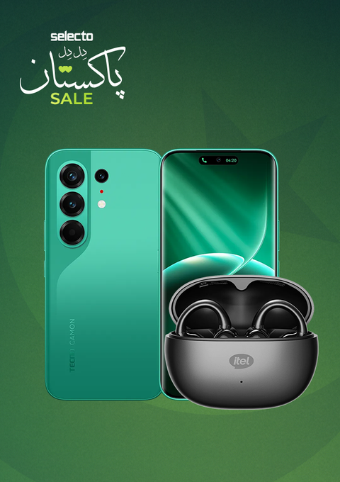 Tecno Camon 50 Pro CN5c 8+256GB With Itel Buds Fit 5 IEW 55