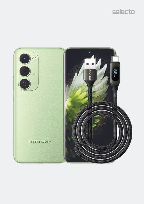 Tecno Spark 40 Pro Plus KM7 8+256GB with Infinix Cable Xdl72a USB A to Lightening 2.4A display - Selecto