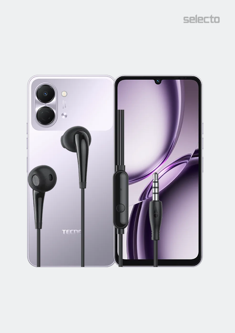 Tecno Spark GO 3 KN3 4+64GB With Oraimo Hands Free Halo 2s OEP-E21p - Selecto